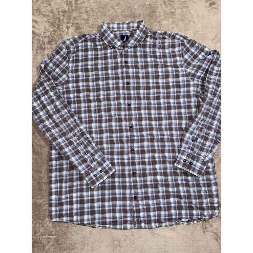 Johnnie O Mens Santa Monica Long Sleeve Button Performance Stripe Size 2XL‎